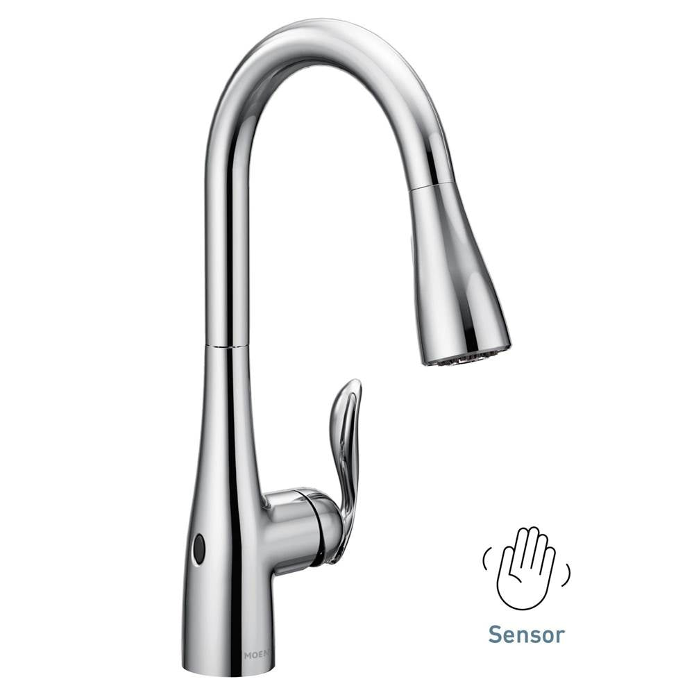 Arbor Motionsense Wave Sensor Touchless One-Handle Pulldown Kitchen Faucet Featuring Power Clean, Matte Black