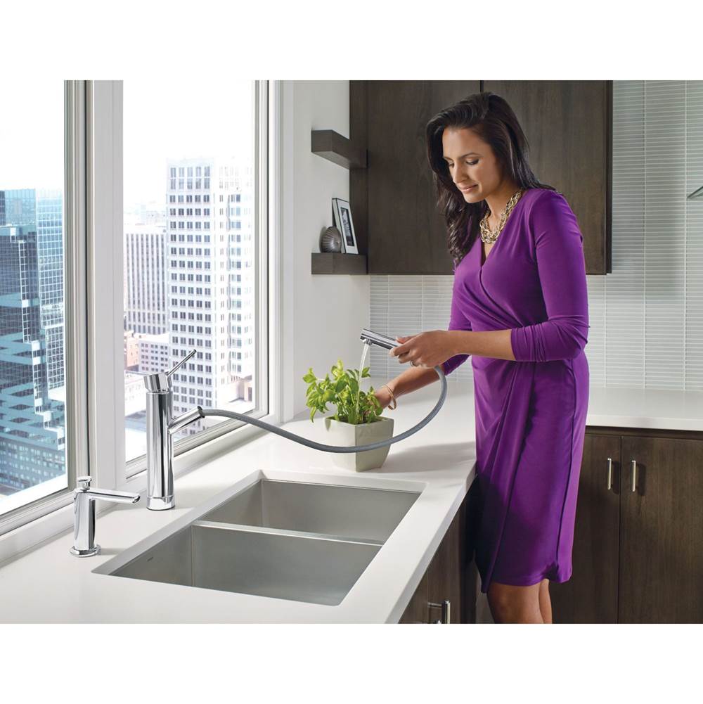 1800 Series Stainless Steel 29'' x 18'' 18 Gauge Double Bowl Sink Center Drain