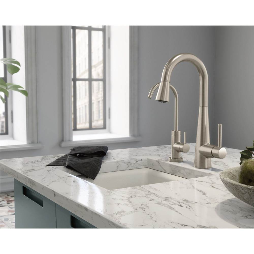 Sleek Single-Handle Pull-Down Sprayer Bar Faucet Featuring Reflex and Power Clean in Chrome