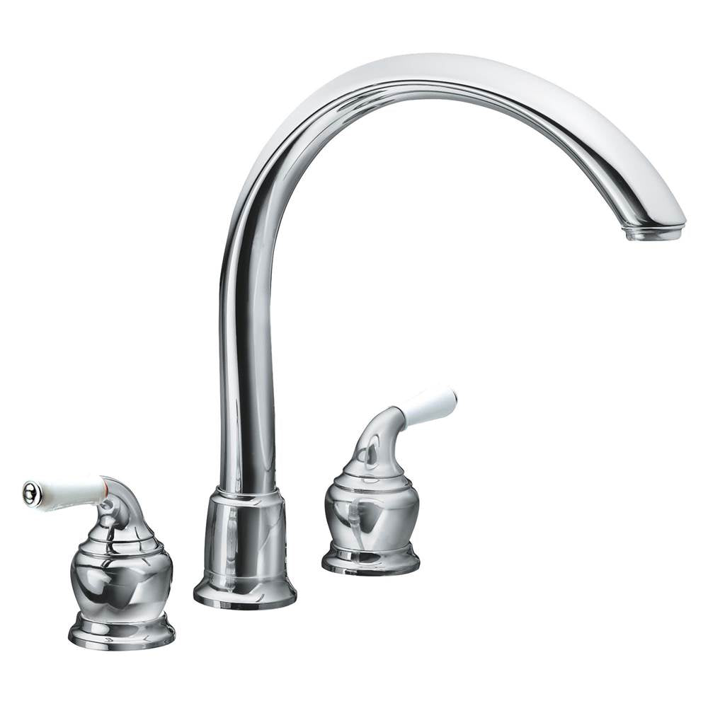 Monticello Replacement Handle Knob Insert, Porcelain and Chrome (2-Pack)