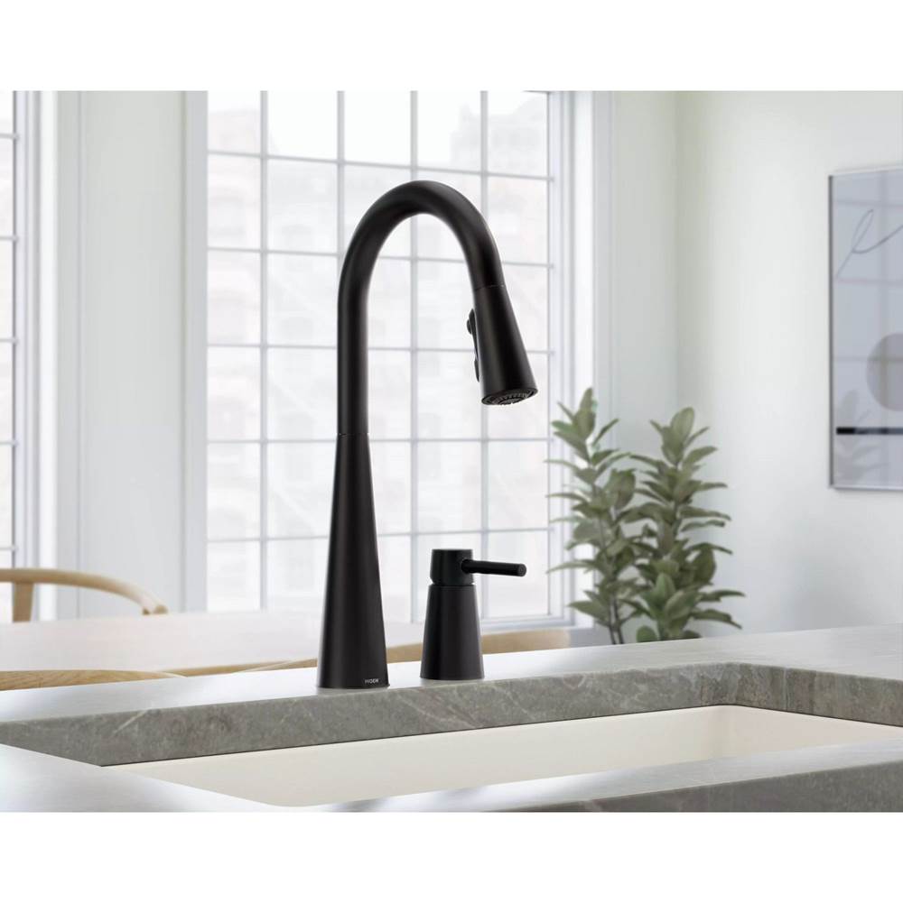 Sleek Single-Handle Standard Kitchen Faucet with Side Sprayer in Chrome