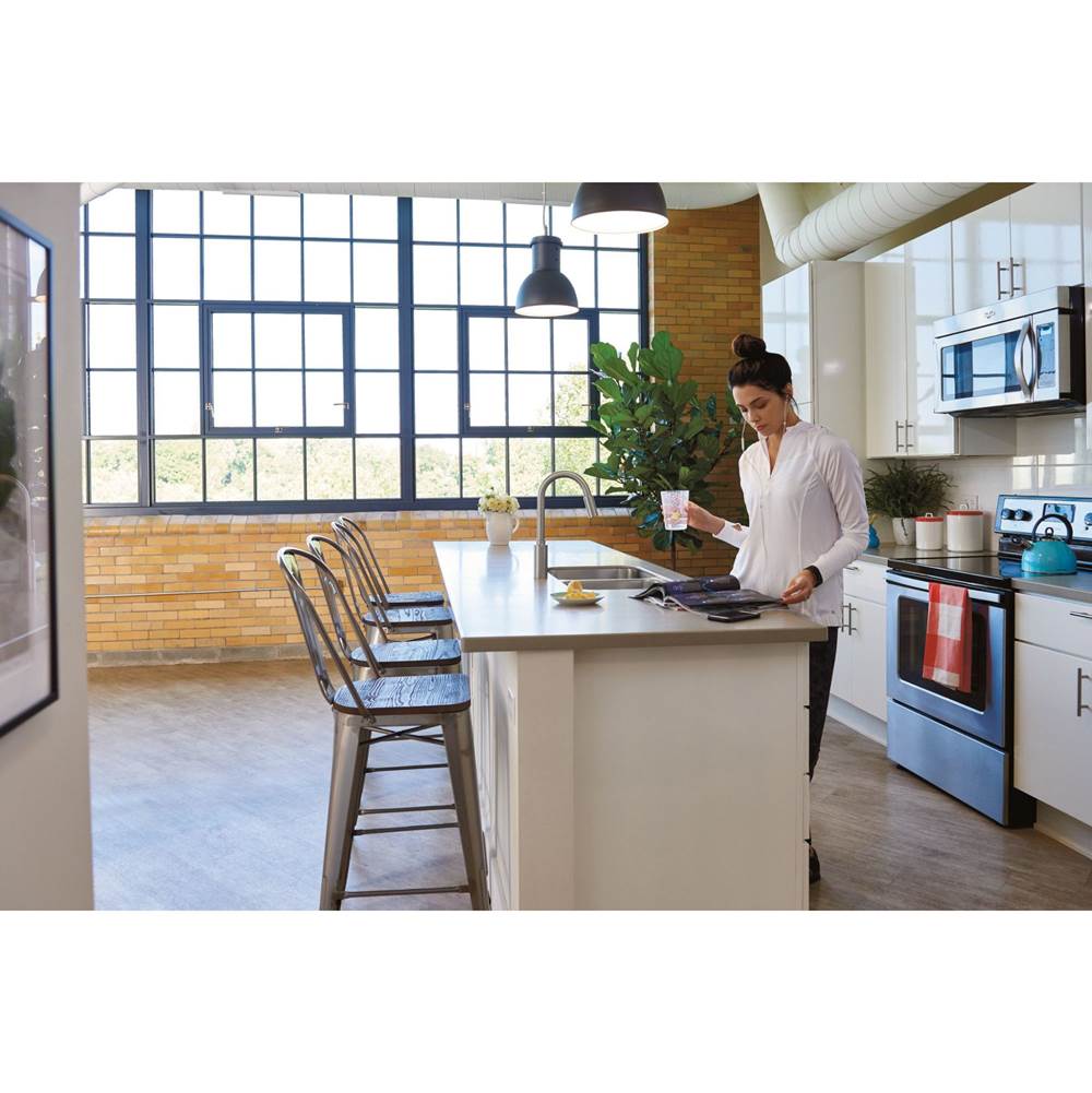 Genta LX Single-Handle Pull-Down Sprayer Modern Kitchen Faucet with Reflex and Power Boost Chrome