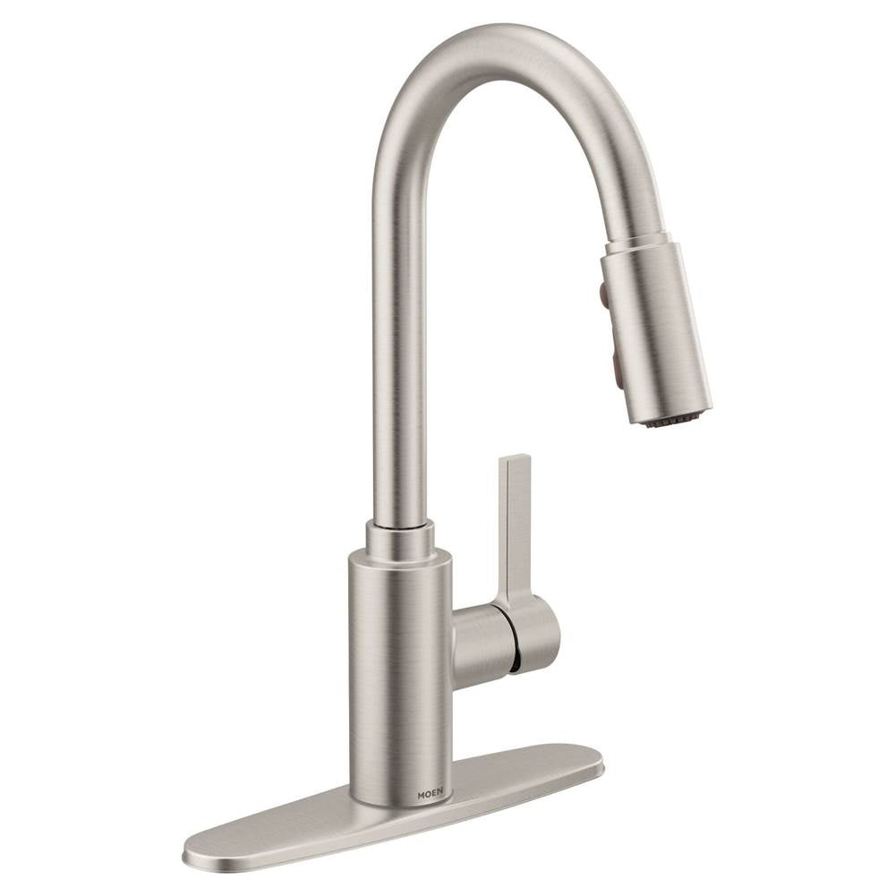 Genta LX Single-Handle Pull-Down Sprayer Modern Kitchen Faucet with Reflex and Power Boost Chrome