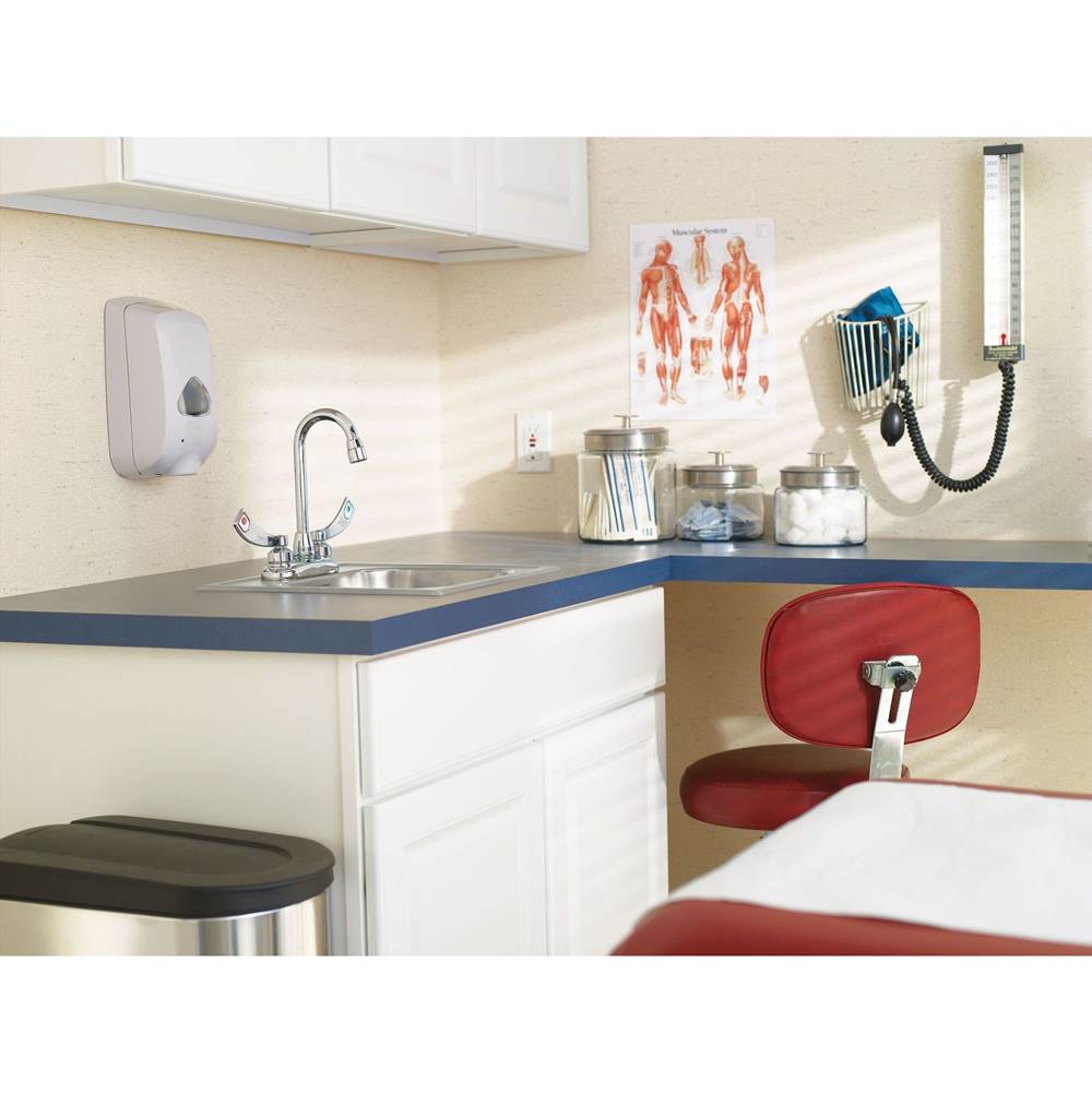 Chrome two-handle pantry faucet