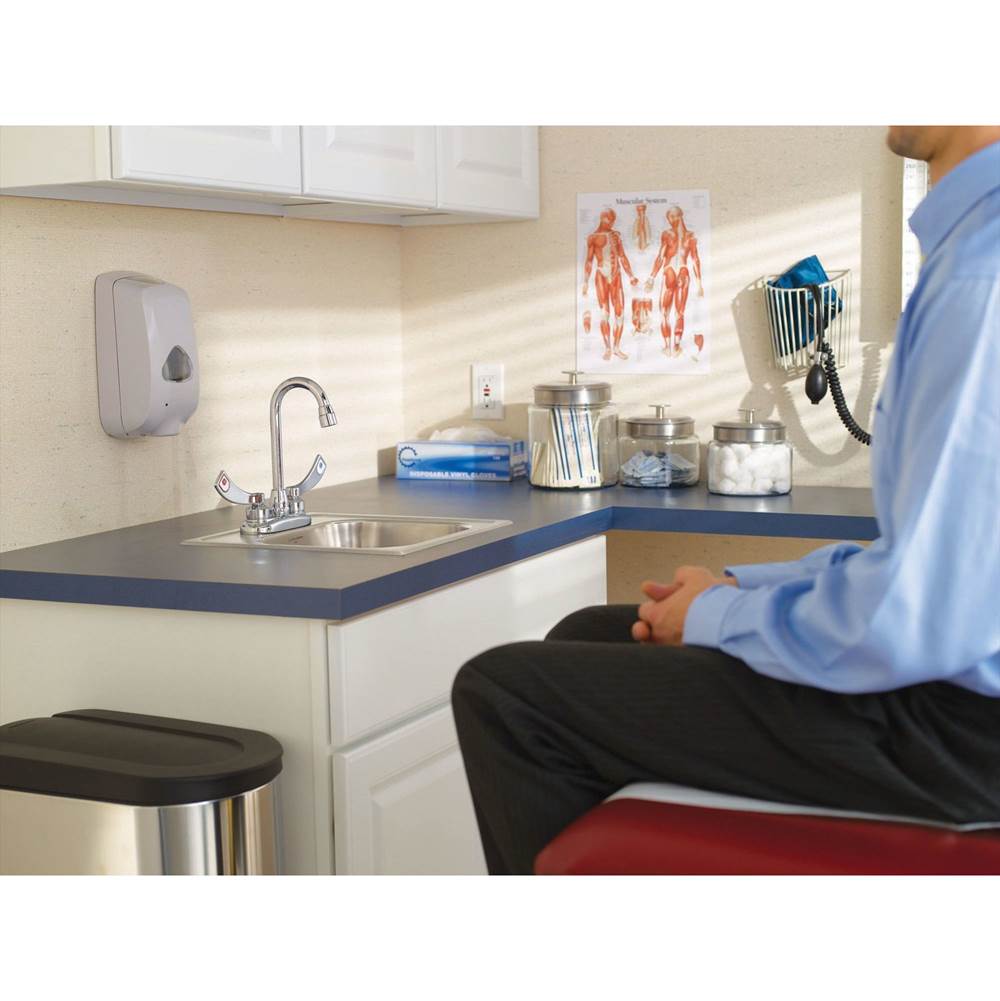 Chrome two-handle pantry faucet