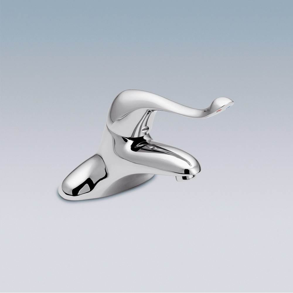 Chrome one-handle lavatory faucet