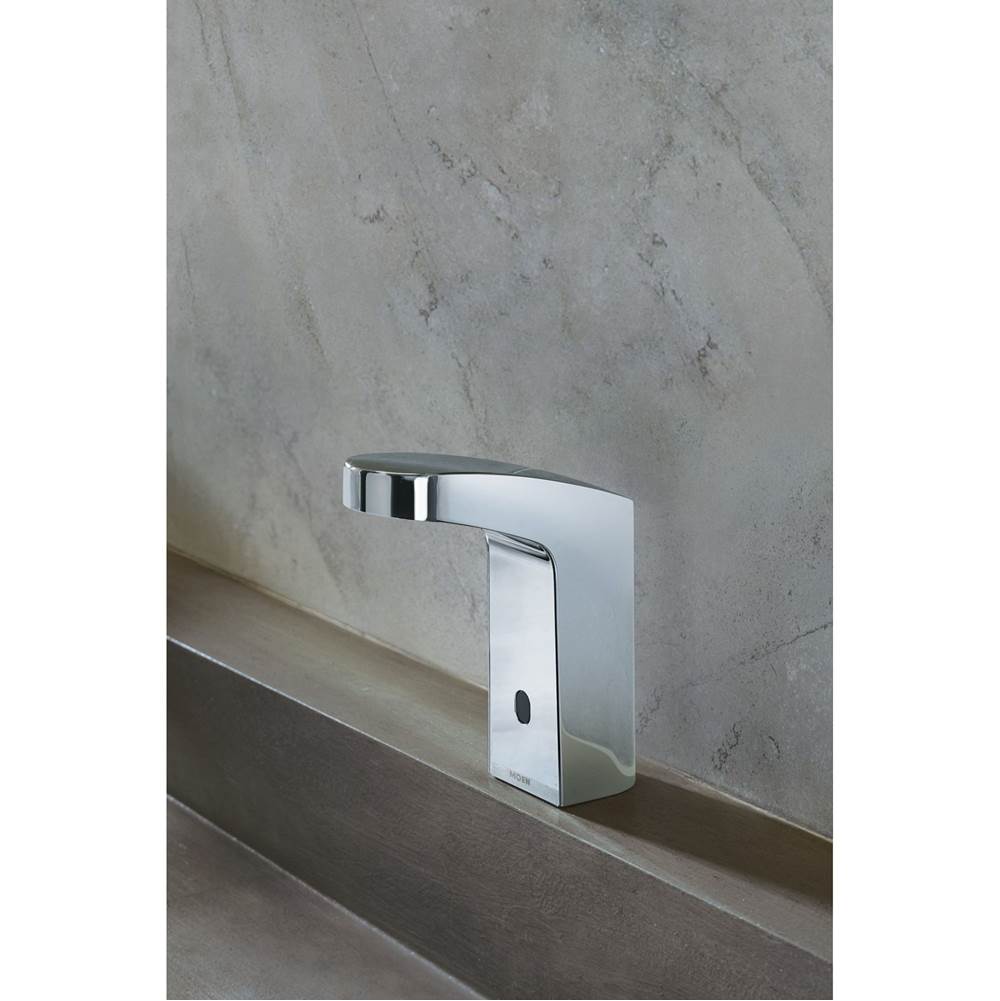 Chrome hands free sensor-operated lavatory faucet