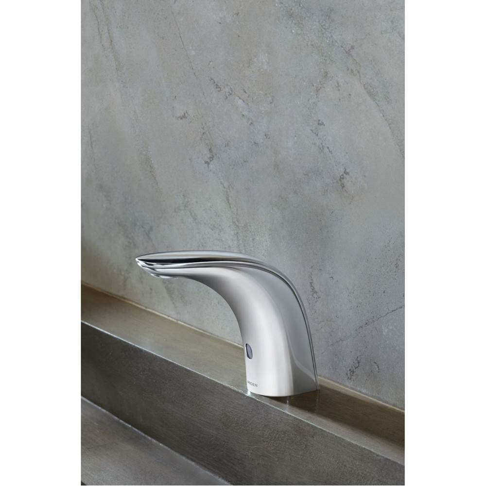 Chrome hands free sensor-operated lavatory faucet
