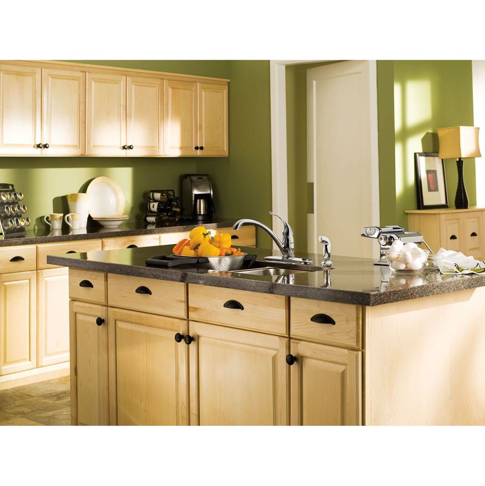 Torrance Chrome Single-Handle Lever Kitchen Faucet with Side Spray