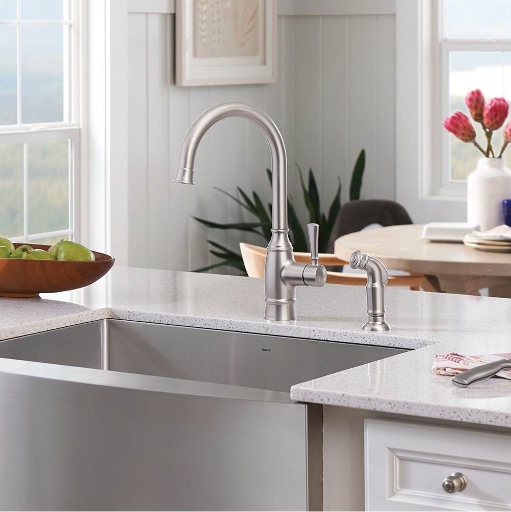 1800 Series 30-Inch X 21-Inch Stainless Steel 18 Gauge Single Bowl Farmhouse Kitchen Sink