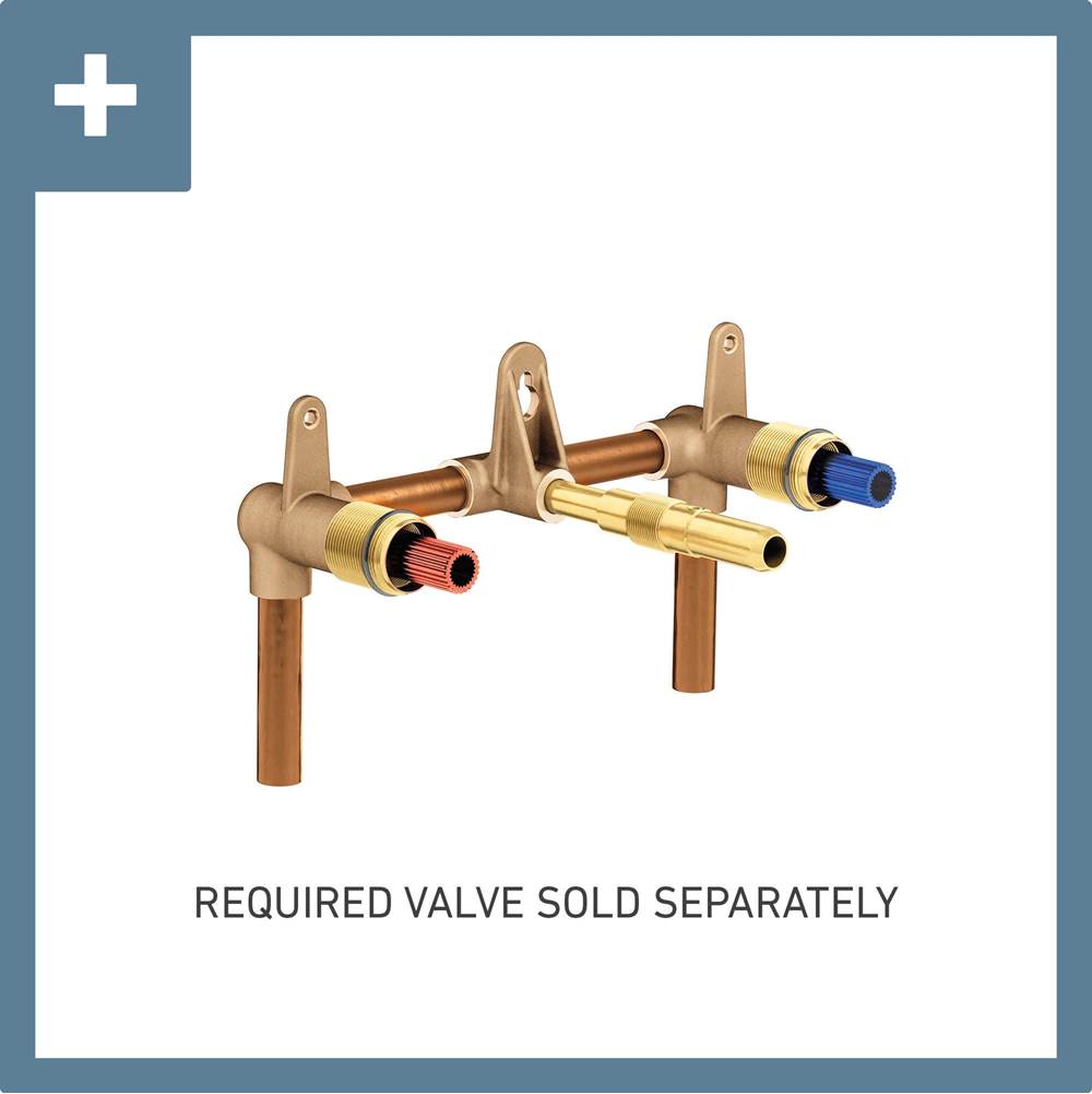 M-PACT Wallmount Bathroom Sink Faucet Rough-in Valve, 1/2-Inch CC with Mounting Brackets