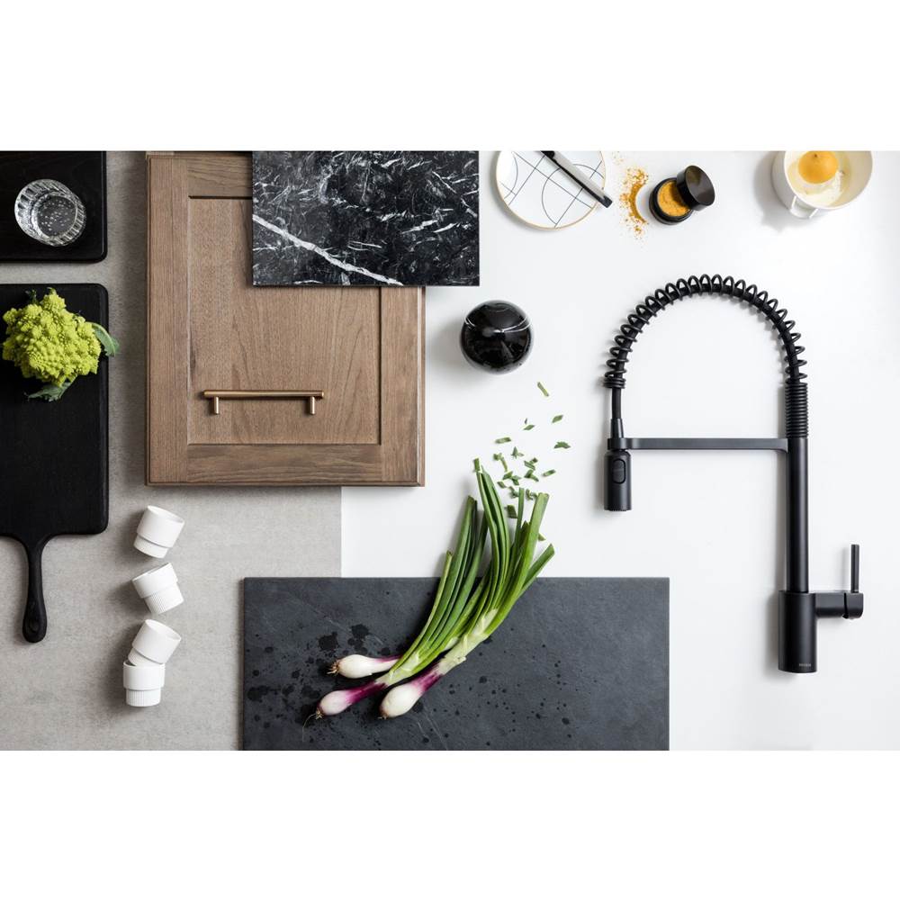 Moen 5923EWC Align Motionsense Wave Sensor Touchless One Handle Pre-Rinse Spring Kitchen Faucet, Brushed Gold