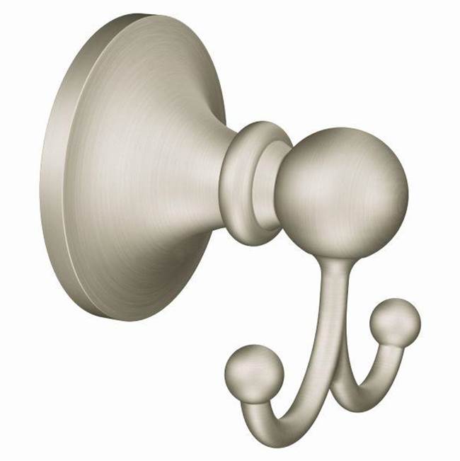 Moen - Brushed nickel double robe hook - Brushed Nickel