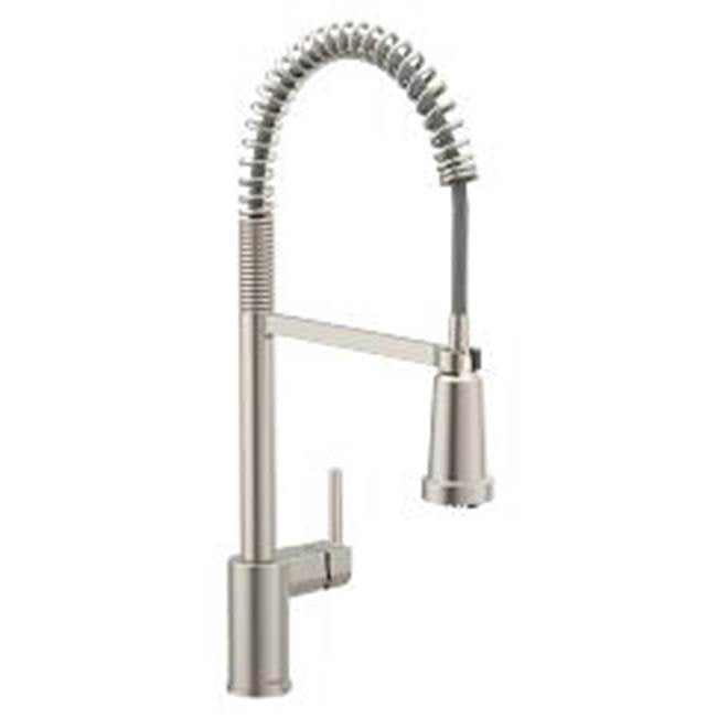 Moen - Spot Resist Stainless One-Handle Filtering Pulldown Kitchen Faucet - Spot Resist Stainless