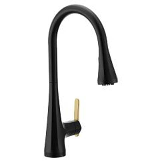 Moen - Matte Black One-Handle Pulldown Kitchen Faucet - Matte Black