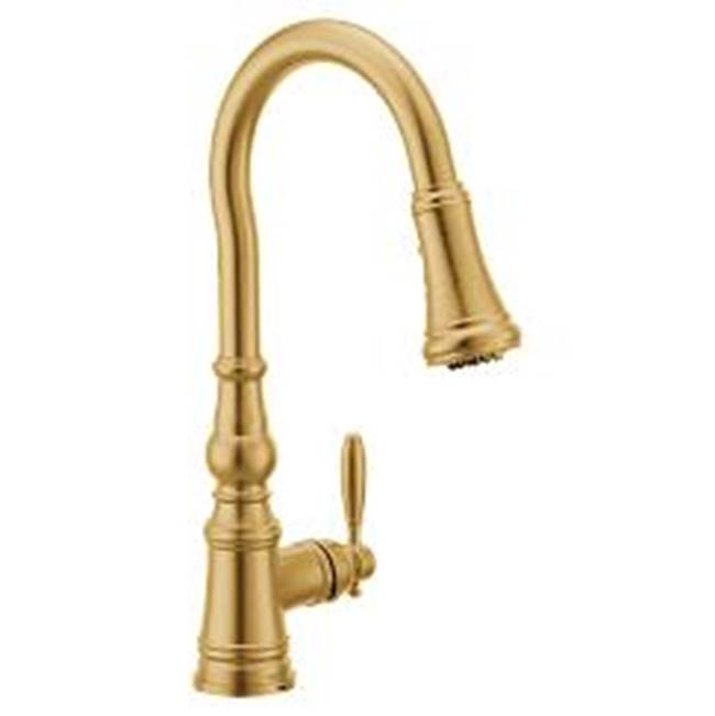 Moen - Brushed Gold One-Handle Kitchen Faucet - Brushed Gold