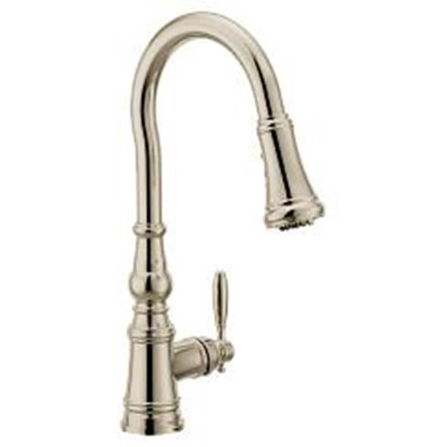 Moen - Polished Nickel One-Handle Kitchen Faucet - Polished Nickel