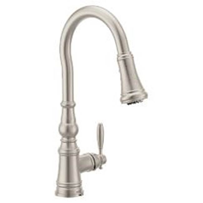 Moen - Spot Resist Stainless One-Handle Kitchen Faucet - Spot Resist Stainless