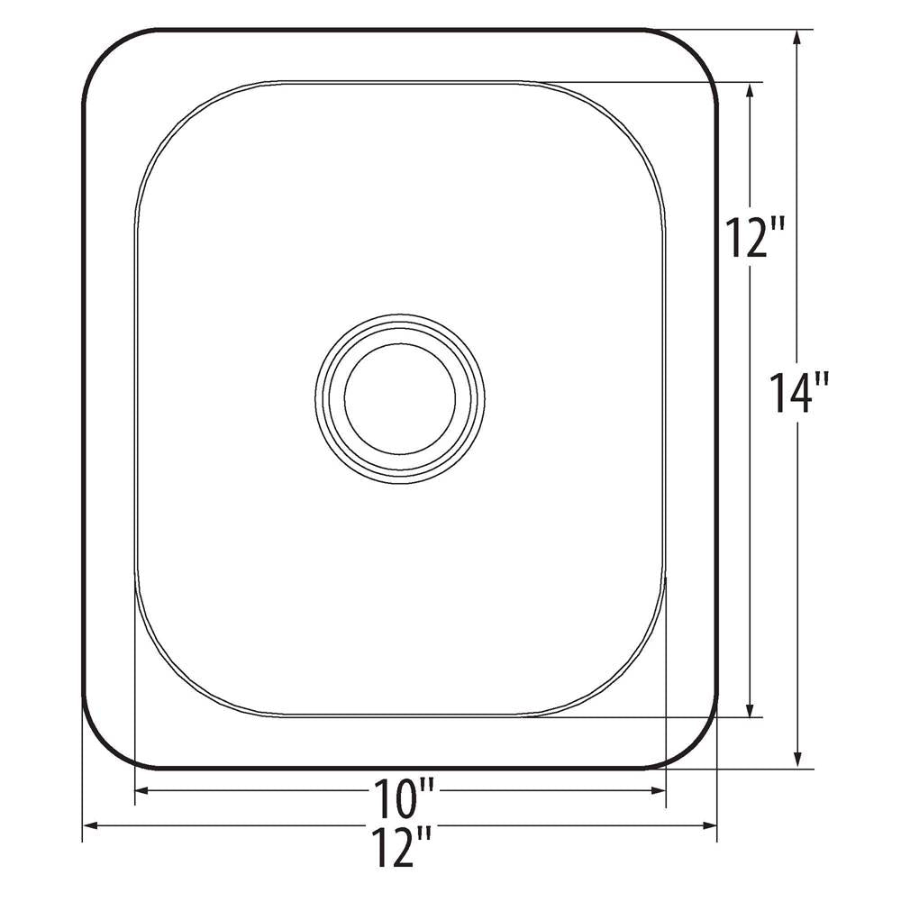 2000 Series Single Bowl Undermount Sink, 20-Gauge, Stainless Steel