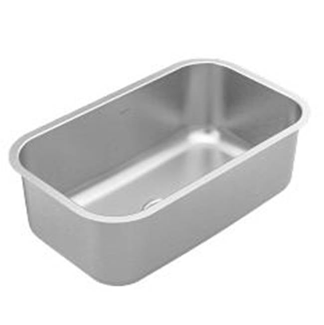 Moen - 30'' x 18'' stainless steel 18 gauge single bowl sink - Stainless