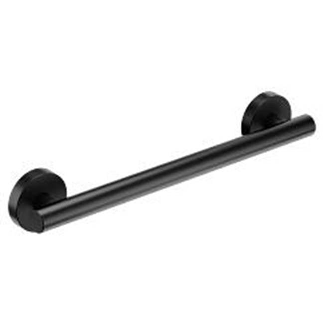 Moen - Matte Black 16'' Designer Grab Bar - Matte Black