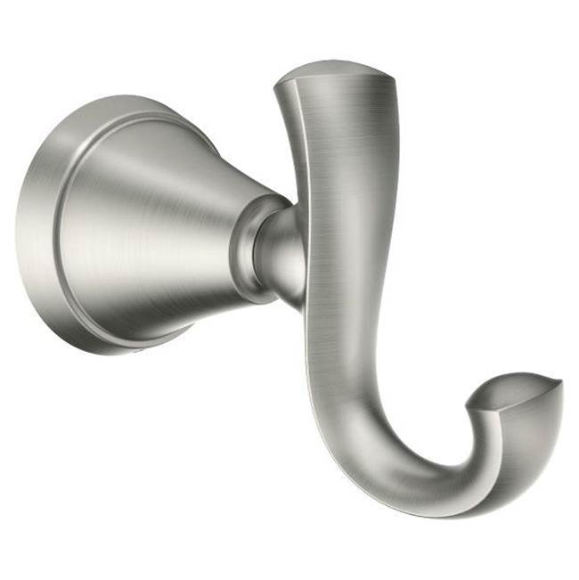 Moen - Brushed Nickel Double Robe Hook - Brushed Nickel