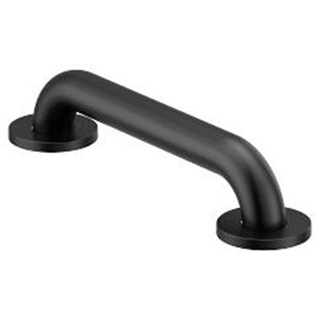 Moen - Matte Black 12'' Concealed Screw Grab Bar - Matte Black