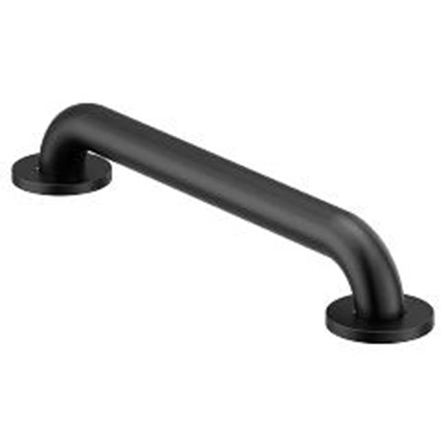 Moen - Matte Black 16'' Concealed Screw Grab Bar - Matte Black