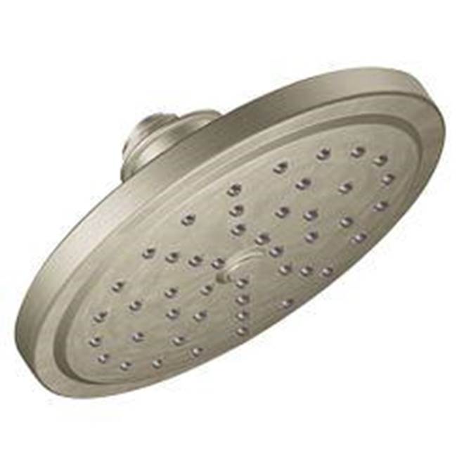 Moen - Brushed nickel one-function 6-3/4'' diameter spray head rainshower - Brushed Nickel