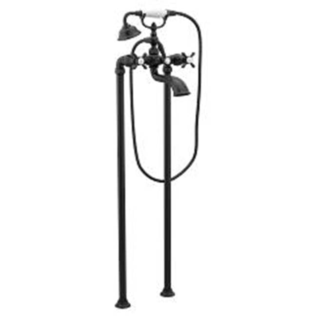 Moen - Weymouth Wallmount Tub Filler, Matte Black - Matte Black