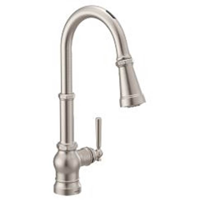 Moen - Spot Resist Stainless One-Handle Pulldown Kitchen Faucet - Spot Resist Stainless