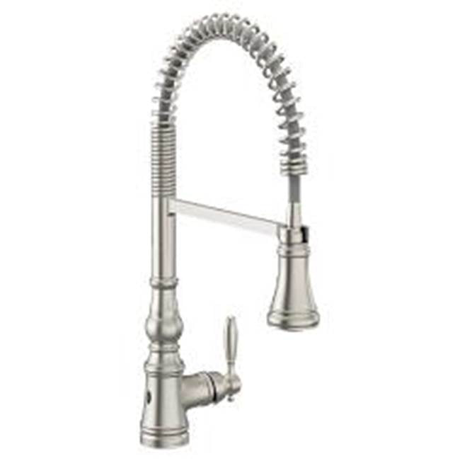 Moen - Spot Resist Stainless One-Handle Kitchen Faucet - Spot Resist Stainless