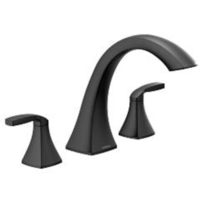 Moen - Matte black two-handle roman tub faucet - Matte Black
