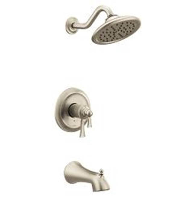 Moen - Wynford Brushed Nickel M-Core 4-Series Tub/Shower - Brushed Nickel
