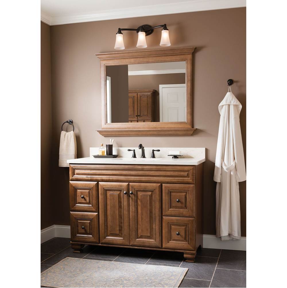 Brushed Nickel Three Globe Bath Light