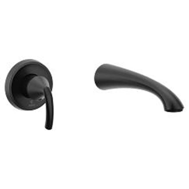 Moen - Glyde 1H Wall Mount Tub Filler, Matte Black - Matte Black