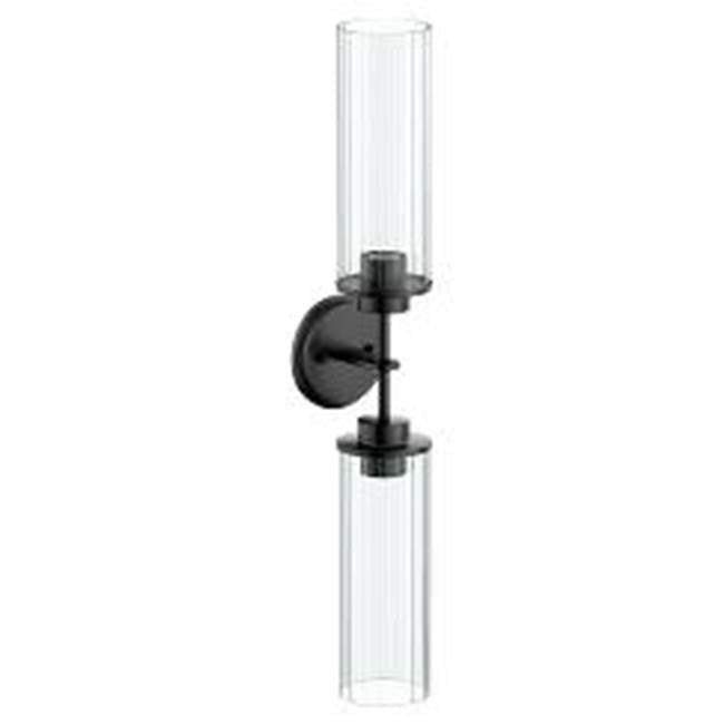 Moen - Matte Black Two Globe Bath Light - Matte Black