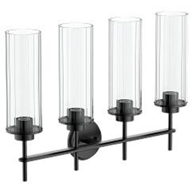 Moen - Matte Black Four Globe Bath Light - Matte Black