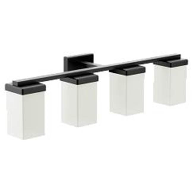 Moen - Matte Black Four Globe Bath Light - Matte Black