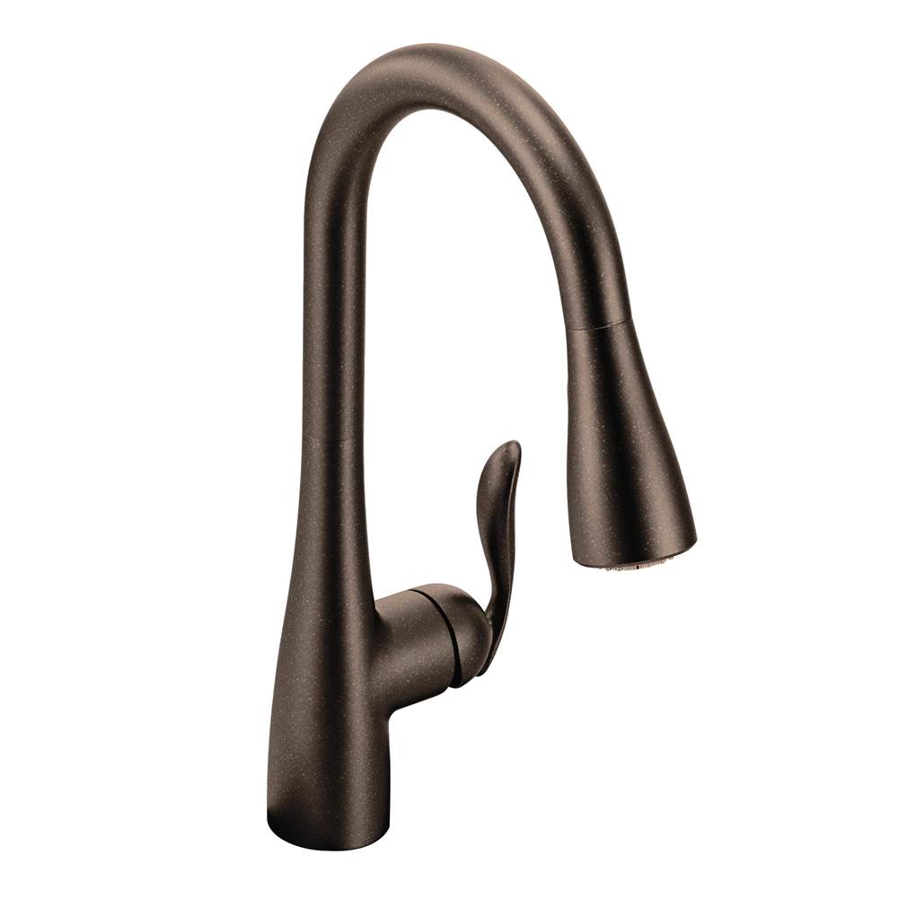 Moen - Arbor One-Handle Pulldown Kitchen Faucet Featuring Power Boost and Reflex, Oil Rubbed Bronze - Oil Rubbed Bronze