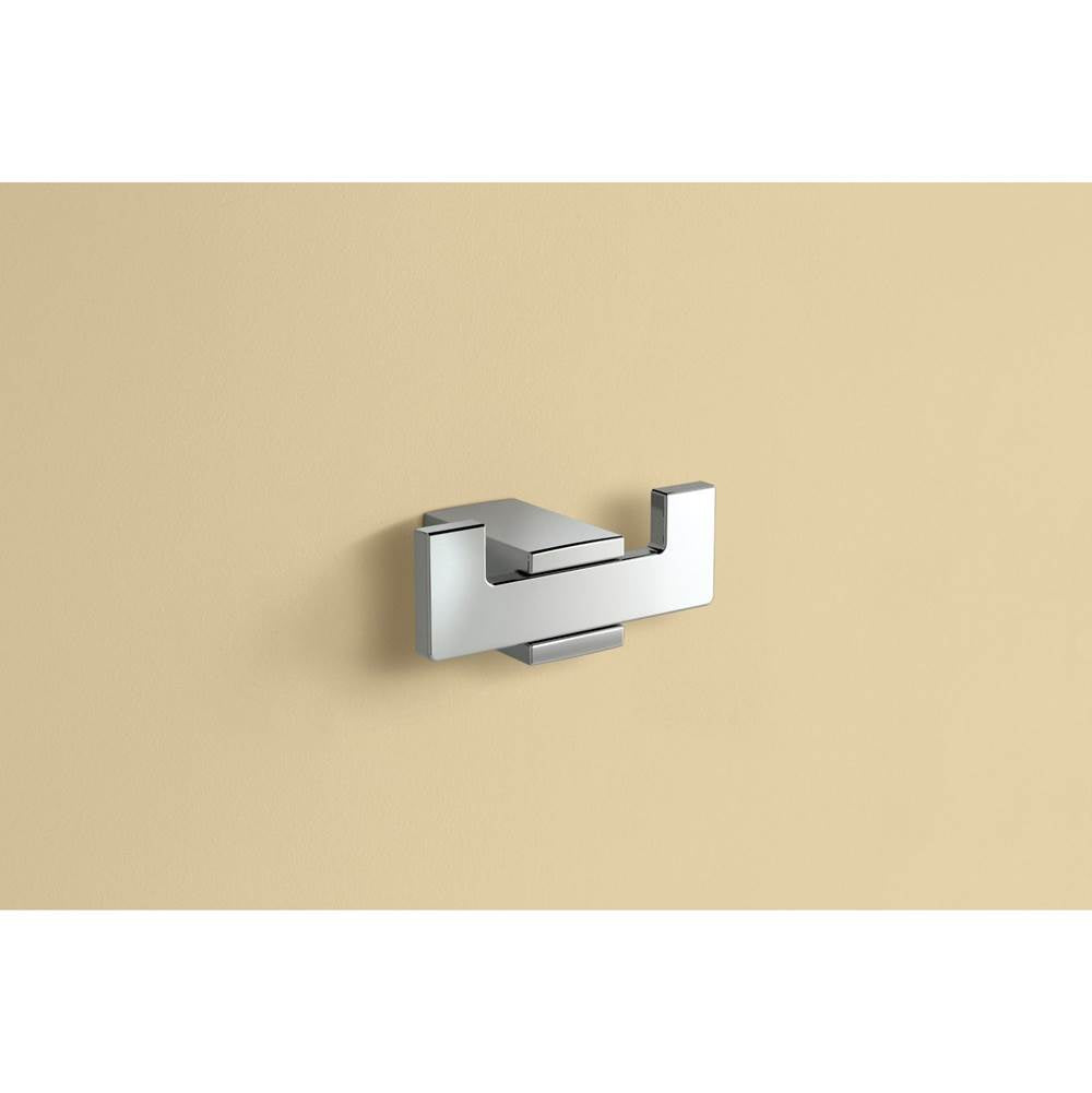 Brushed Nickel Double Robe Hook