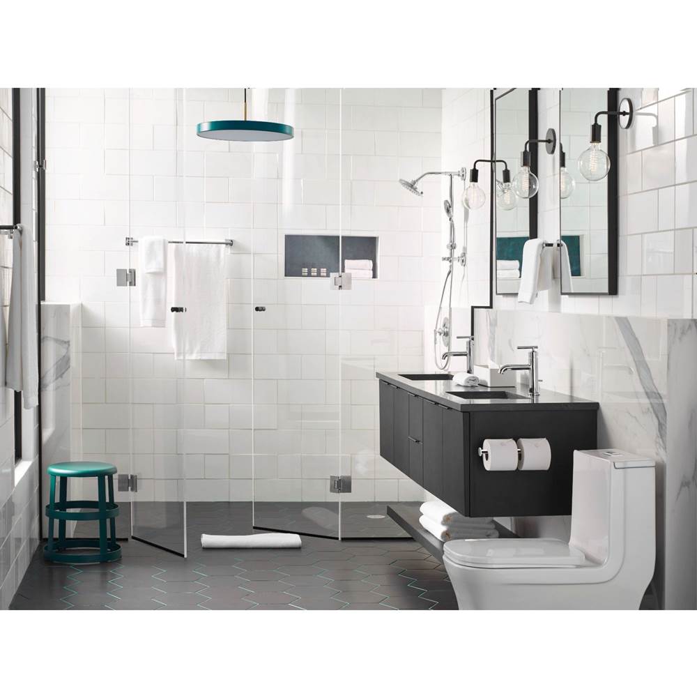 Shower Rail System with 2-Function Diverter in Chrome (Valve Sold Separately)