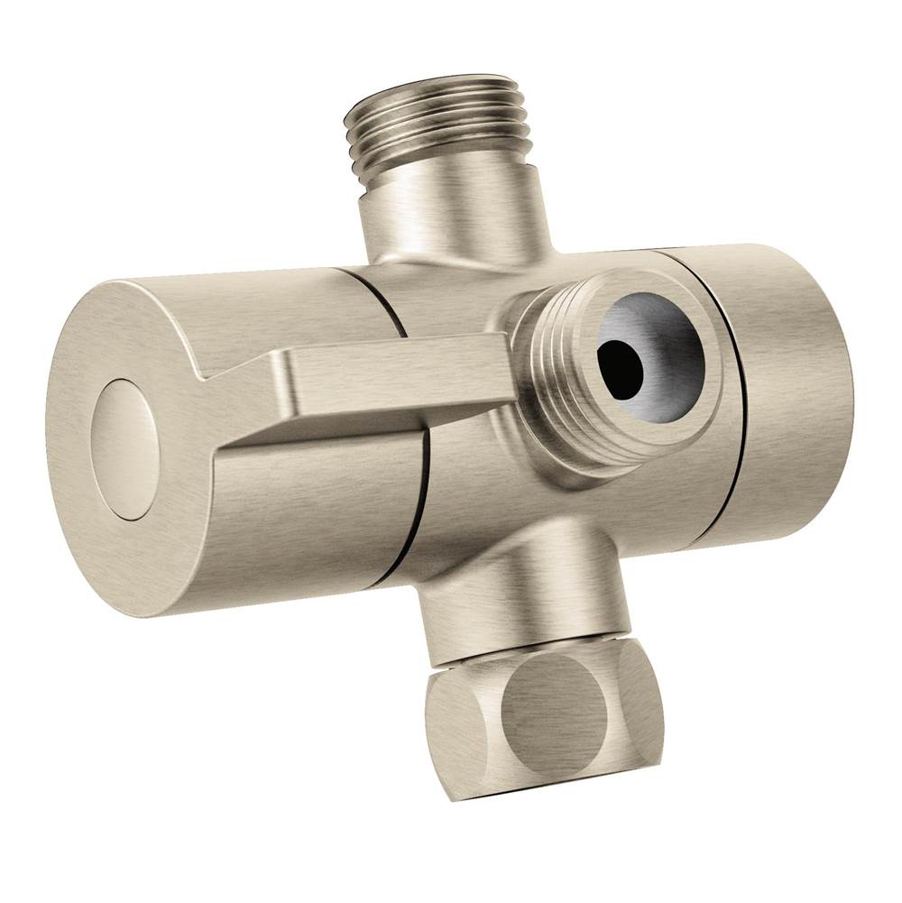 Moen - Non-Pivoting Shower Arm Diverter, Brushed Nickel - Brushed Nickel