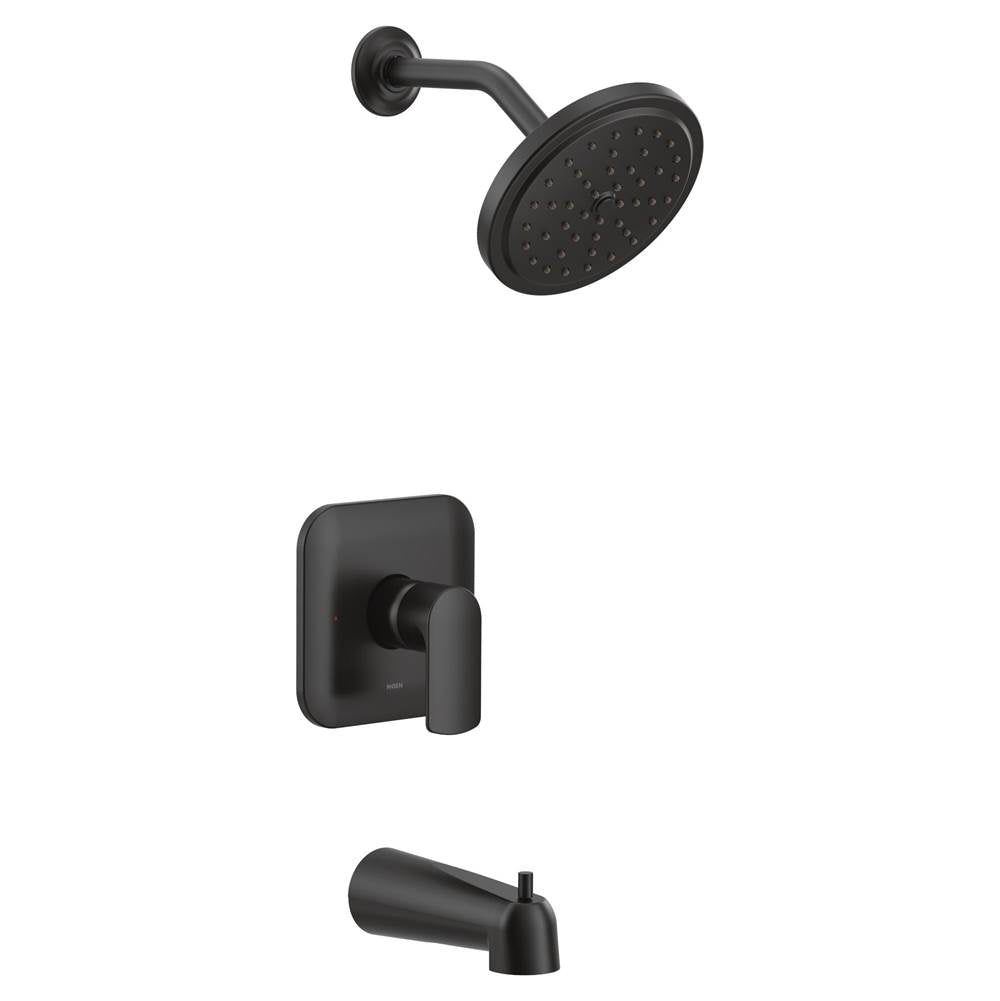 Moen - Rizon M-CORE 3-Series 1-Handle Eco-Performance Tub and Shower Trim Kit in Matte Black (Valve Sold Separately) - Matte Black