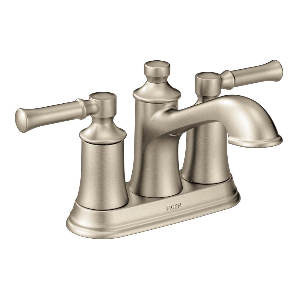 Moen - Dartmoor two-handle low arc bathroom faucet, Brushed Nickel, 1 - Brushed Nickel