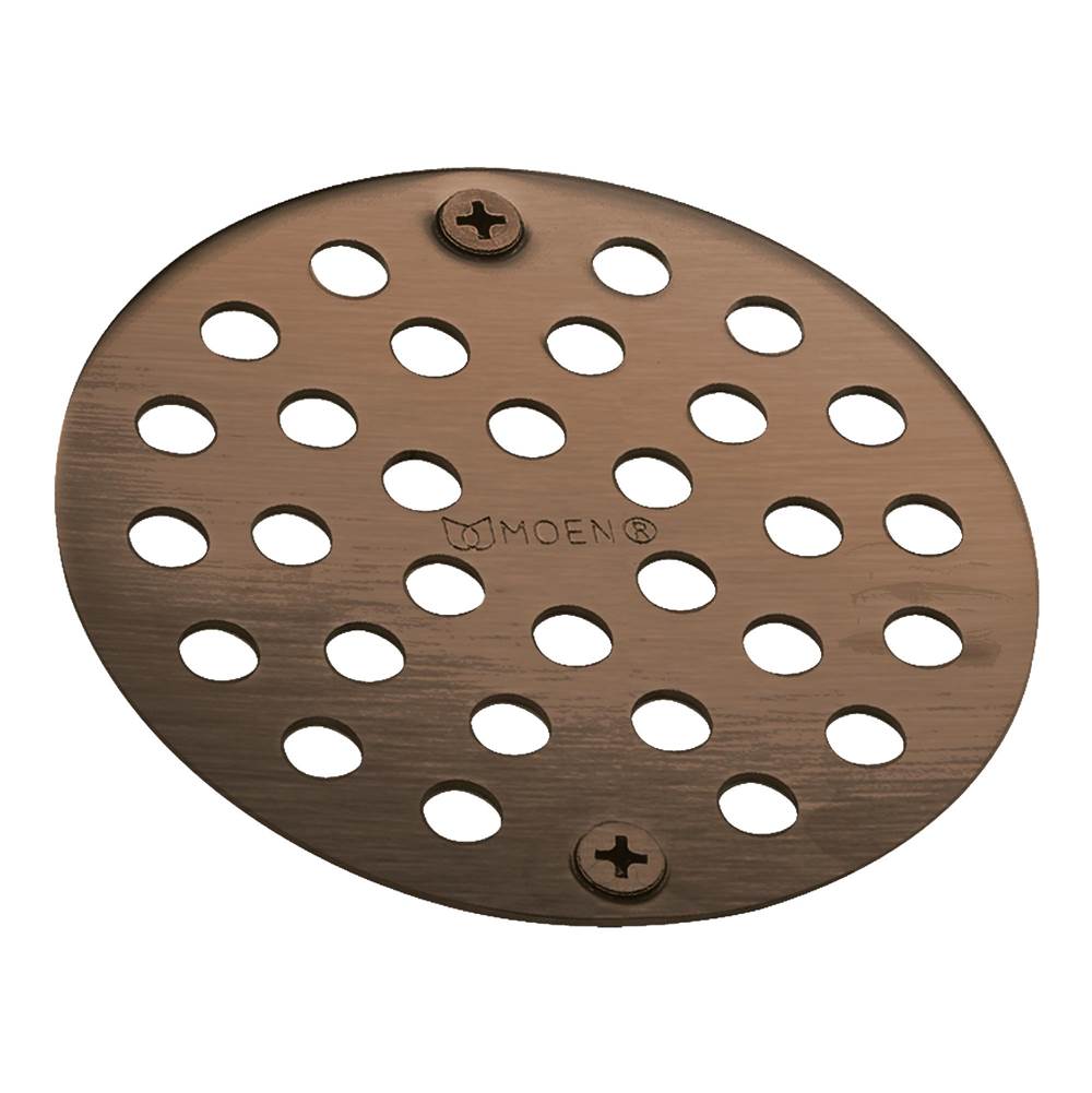 Moen - 4-Inch Screw-In Shower Strainer Drain Cover, Oil Rubbed Bronze - Oil Rubbed Bronze