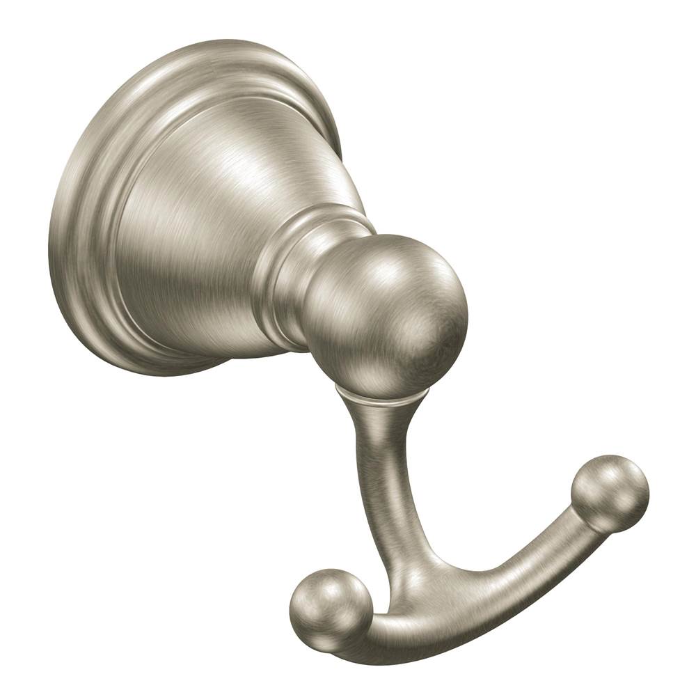 Moen - Brushed Nickel Double Robe Hook - Brushed Nickel