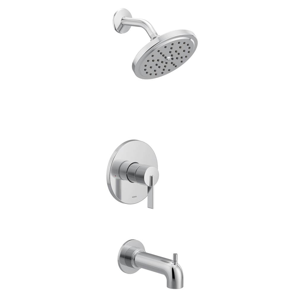 Moen - Cia M-CORE 2-Series Eco Performance 1-Handle Tub and Shower Trim Kit in Chrome (Valve Sold Separately) - Chrome