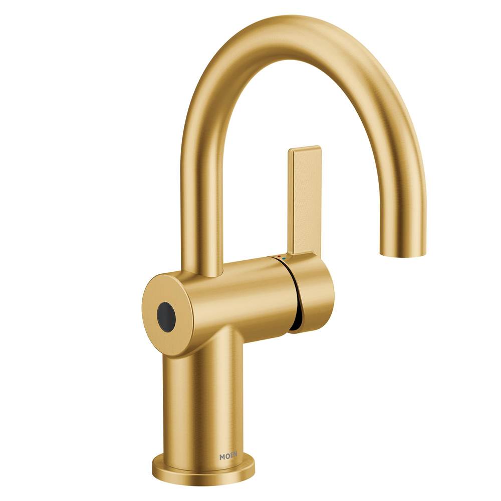 Moen - Cia Motionsense Wave Touchless Single Handle Bathroom Sink Faucet in Brushed Gold - Brushed Gold