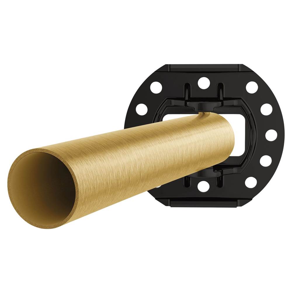 Brushed Gold Adjustable Curved Shower Rod
